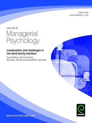 cover image of Journal of Managerial Psychology, Volume 23, Issue 3
